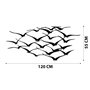 Wallity Herd Of Birds Escultura de pared de metal Negra